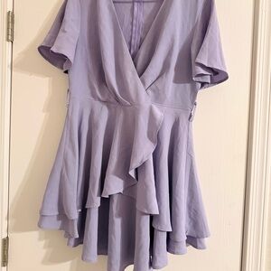 ReoRia Lavender Ruffle Tiered Skirt